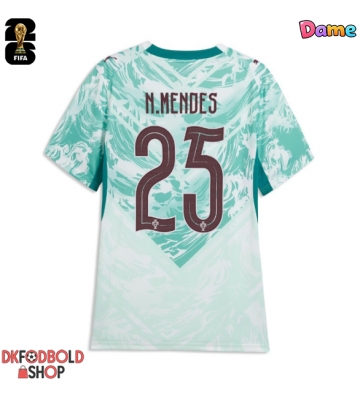 Portugal Nuno Mendes #25 Udebanetrøje Dame VM 2026 Kort ærmer Portugal Nuno Mendes #25 Udebanetrøje Dame VM 2026 Kort ærmer